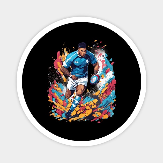 Old School Rugby Magnet by animegirlnft